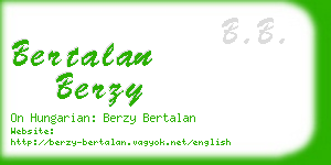 bertalan berzy business card